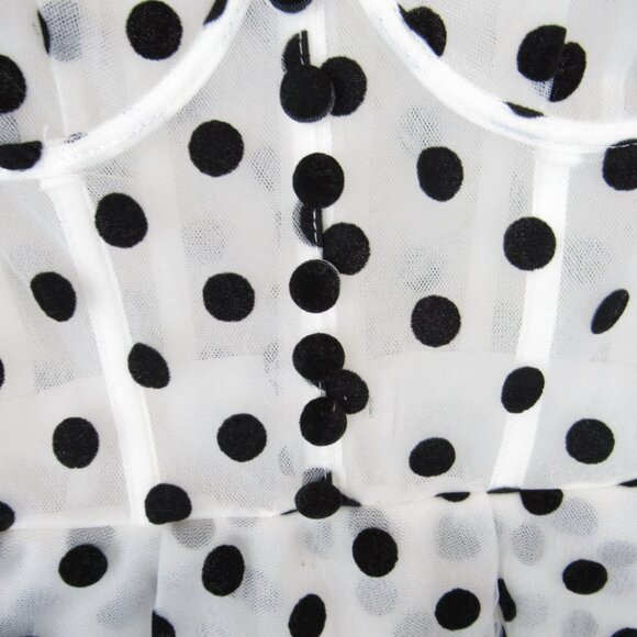 Vy’s Closet Fashion Polka Dot Dress Women's Size S Long Sleeve Lingerie. Sleeves - Picture 6 of 14
